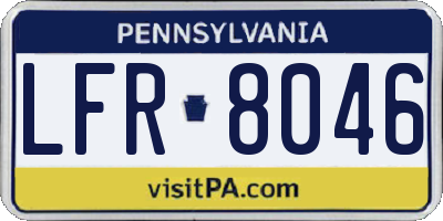 PA license plate LFR8046