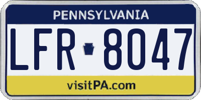 PA license plate LFR8047