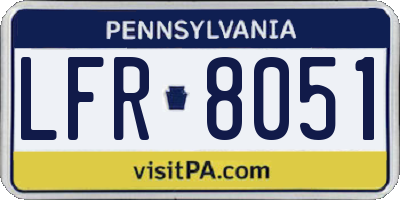 PA license plate LFR8051