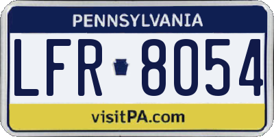 PA license plate LFR8054