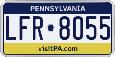 PA license plate LFR8055