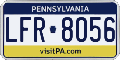PA license plate LFR8056