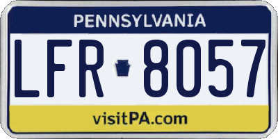 PA license plate LFR8057