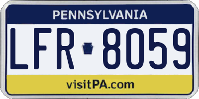 PA license plate LFR8059