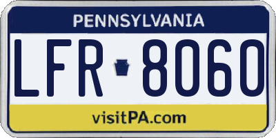 PA license plate LFR8060