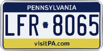 PA license plate LFR8065