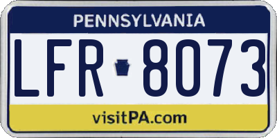 PA license plate LFR8073