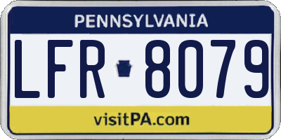 PA license plate LFR8079