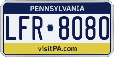 PA license plate LFR8080
