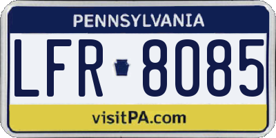 PA license plate LFR8085