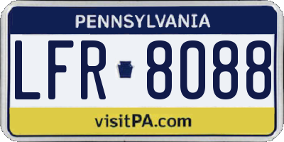 PA license plate LFR8088
