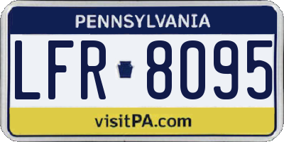 PA license plate LFR8095