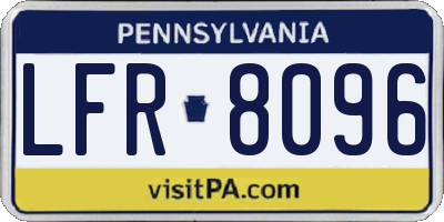 PA license plate LFR8096