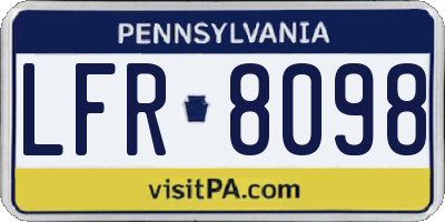 PA license plate LFR8098