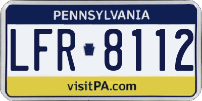 PA license plate LFR8112