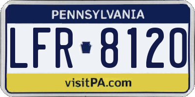 PA license plate LFR8120