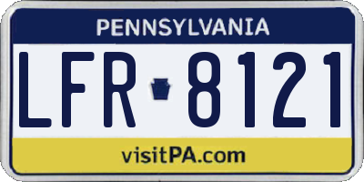 PA license plate LFR8121