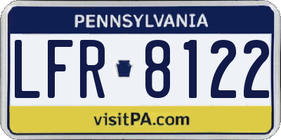 PA license plate LFR8122