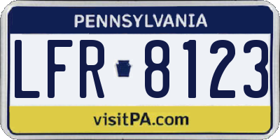 PA license plate LFR8123