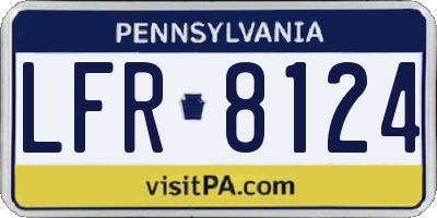 PA license plate LFR8124