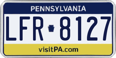 PA license plate LFR8127
