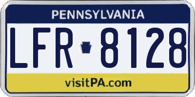 PA license plate LFR8128