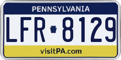 PA license plate LFR8129
