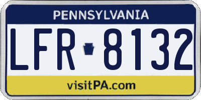 PA license plate LFR8132