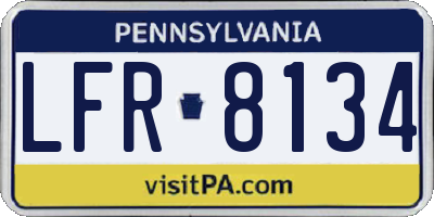 PA license plate LFR8134