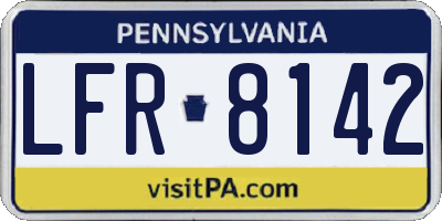 PA license plate LFR8142
