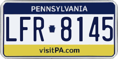 PA license plate LFR8145