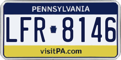 PA license plate LFR8146