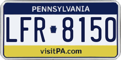 PA license plate LFR8150
