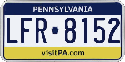 PA license plate LFR8152