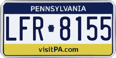 PA license plate LFR8155