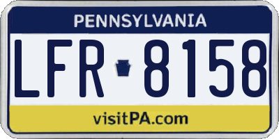PA license plate LFR8158