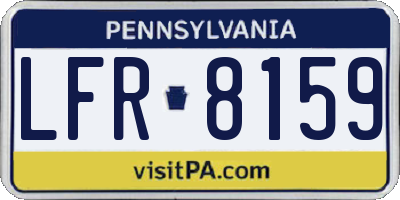 PA license plate LFR8159