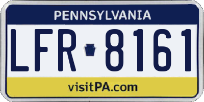 PA license plate LFR8161