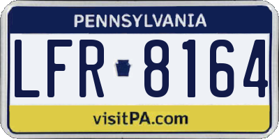 PA license plate LFR8164