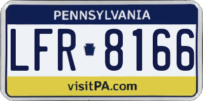 PA license plate LFR8166