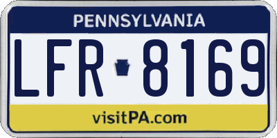 PA license plate LFR8169