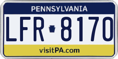 PA license plate LFR8170