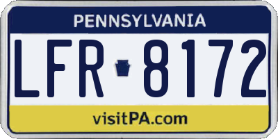 PA license plate LFR8172