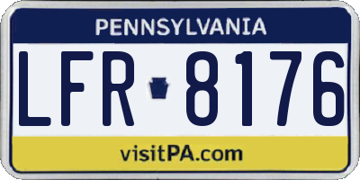 PA license plate LFR8176