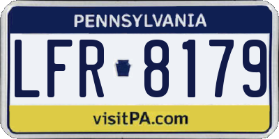 PA license plate LFR8179