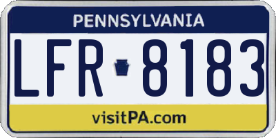 PA license plate LFR8183