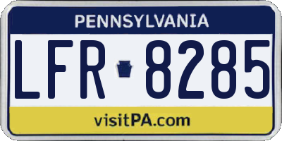 PA license plate LFR8285
