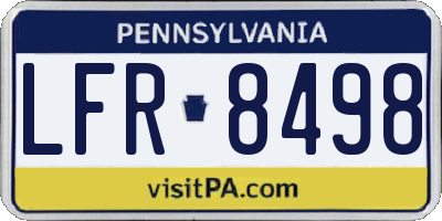 PA license plate LFR8498