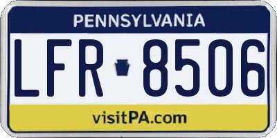 PA license plate LFR8506