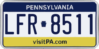 PA license plate LFR8511